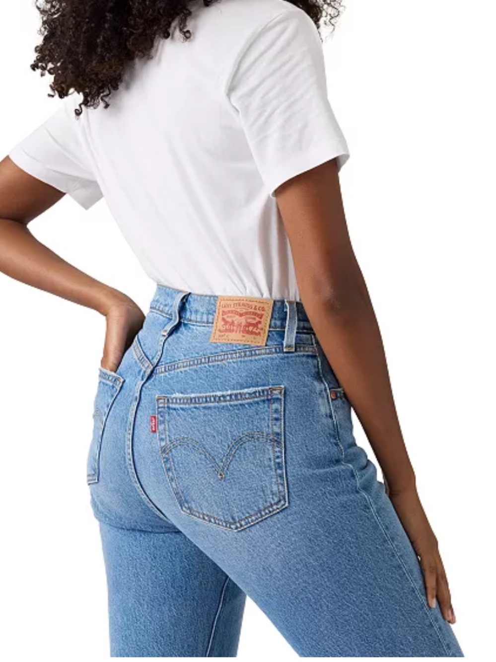 NWT Levi’s 501 Curve Jeans 27x30 High Rise Straight Leg Button Fly Stretch Denim - Picture 4 of 14